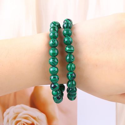 ยืดหยุ่นธรรมชาติสีเขียว มาลาคิต ป้องกันความกังวล การรักษาข้อมือข้อมือ