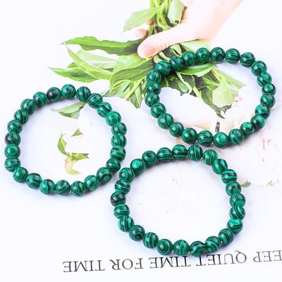 ยืดหยุ่นธรรมชาติสีเขียว มาลาคิต ป้องกันความกังวล การรักษาข้อมือข้อมือ