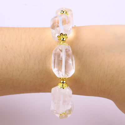 สร้อยข้อมือหินแสนแสนแสนแสน แปลงได้ สร้อยข้อมือควอตซ์ใส สร้อยข้อมือหินธรรมชาติ เครื่องประดับเพชร สําหรับงานเลี้ยง