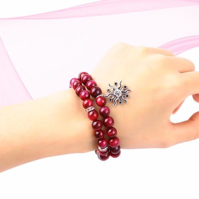 มือ 8 มิลลิเมตร ตาเสือ แขนมณีธรรมชาติ 4/6/8/10/12 มิลลิเมตร