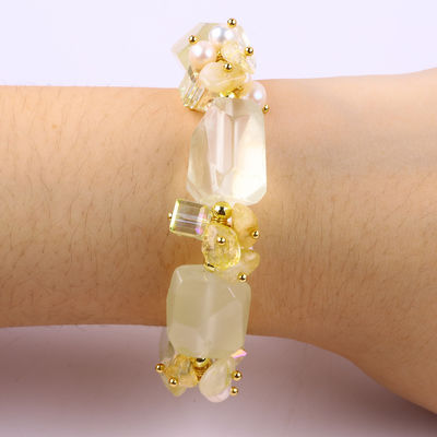 สร้อยข้อมือหินแสนแสนแสน แปลงได้ สร้อยข้อมือซิตรีน สร้อยข้อมือหินธรรมชาติ พระเครื่องเพชร สําหรับงานเลี้ยง
