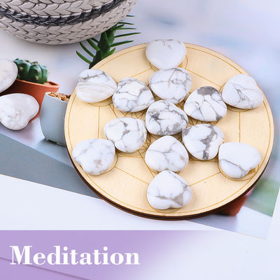 หินเยียวยาทรงหัวใจสีเทอร์คิวาสสีขาว 0.8 นิ้ว สําหรับการทําเครื่องประดับ