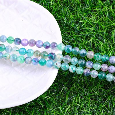 กลมฟลูอไรตหินแท้ธรรมชาติสําหรับการทําเครื่องประดับ DIY