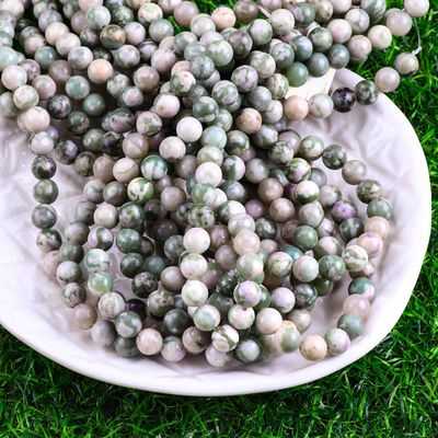 Lucky Jade Round Bead Natural Crystal Gemstone ขนาดข้อมูลอื่น ๆ ข้อมูลอ่อน ๆ สําหรับการทําเครื่องประดับ DIY
