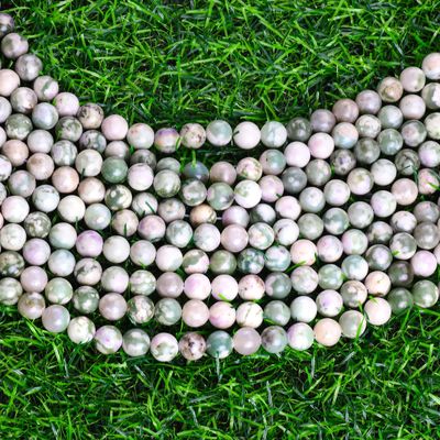 Lucky Jade Round Bead Natural Crystal Gemstone ขนาดข้อมูลอื่น ๆ ข้อมูลอ่อน ๆ สําหรับการทําเครื่องประดับ DIY