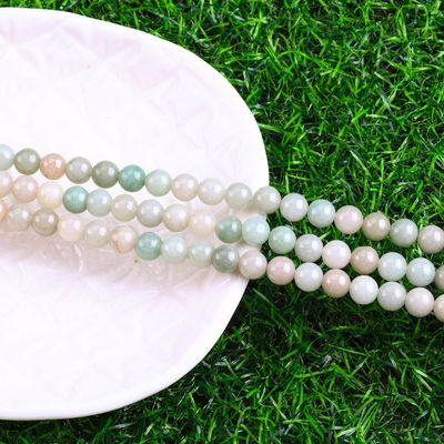 She Tai Jade Round Bead Natural Crystal Gemstone ขนาดข้อมูลอื่นๆ กระดานข้อมูลอ่อนสําหรับการทําเครื่องประดับ DIY