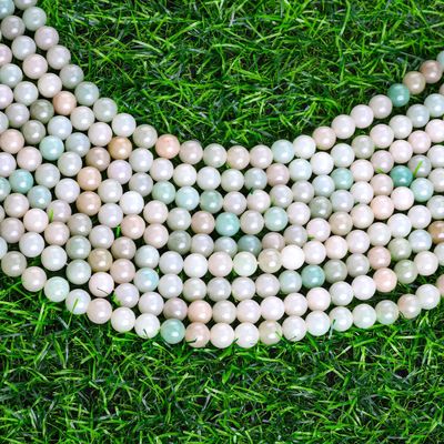 She Tai Jade Round Bead Natural Crystal Gemstone ขนาดข้อมูลอื่นๆ กระดานข้อมูลอ่อนสําหรับการทําเครื่องประดับ DIY