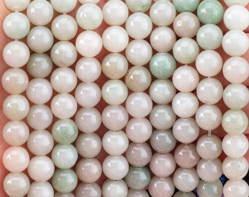 She Tai Jade Round Bead Natural Crystal Gemstone ขนาดข้อมูลอื่นๆ กระดานข้อมูลอ่อนสําหรับการทําเครื่องประดับ DIY