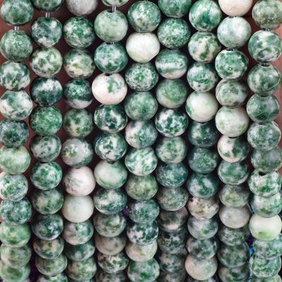 สีฟ้าจุดกลมข้อมูลอิสระคริสตัลหินแท้ สายข้อมูลอิสระสําหรับการทําเครื่องประดับ DIY
