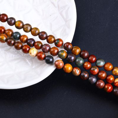 สีแดงสีเทอร์คิวาส กลมข้อมูลอิสระ คริสตัลเพชร สายข้อมูลอิสระสําหรับการทําเครื่องประดับ DIY
