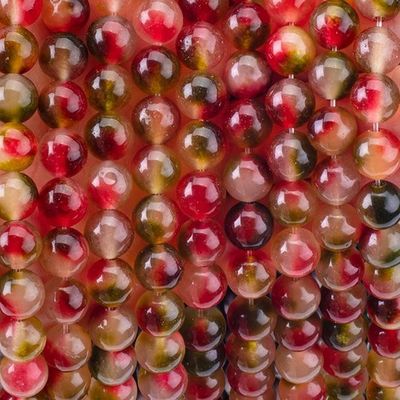 8 มิลลิเมตร สดใส ดอกหิน Agate หินแท้ รักษาหินคริสตัล ลูกบัวสําหรับการทําเครื่องประดับ