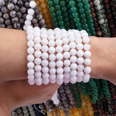 รางหินสีขาว รางหินหินหินหินแท้ธรรมชาติ สําหรับการทําเครื่องประดับ DIY