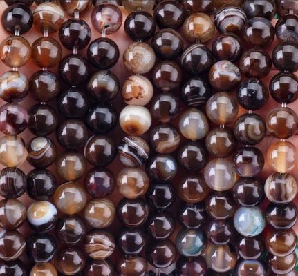 กาแฟถอด Agate สายข้อมูลกระสุนลอย หินแซมเพชรสําหรับการทําเครื่องประดับ DIY