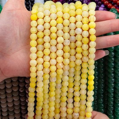 สีเหลือง สีสว่าง กลม กลม กลมแท้ กลมหลุด กลมหลุด สําหรับทําเครื่องประดับ DIY