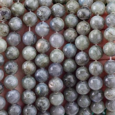 8 มิลลิเมตร Labradorite หินแท้ ลูกบัวแก้วแก้วสําหรับการทําเครื่องประดับ
