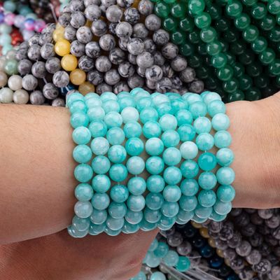 8MM Tianhe Stone Crystal Round Bulk Bead สําหรับการทําเครื่องประดับ DIY ทําหูหูและคอ