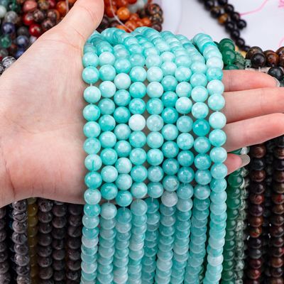 8MM Tianhe Stone Crystal Round Bulk Bead สําหรับการทําเครื่องประดับ DIY ทําหูหูและคอ