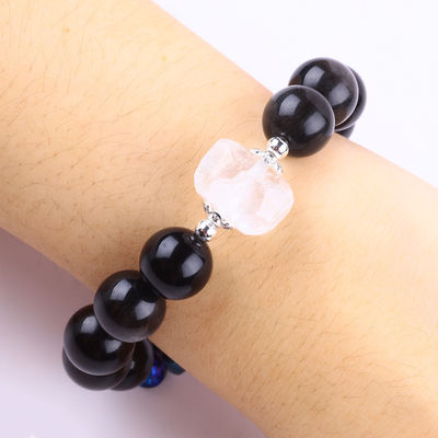 สร้อยข้อมือหินแท้ สร้อยข้อมือสีเงินธรรมชาติ สร้อยข้อมือหินอ๊อบซิเดียน สร้อยข้อมือที่ปรับเปลี่ยนหัวใจ สร้อยข้อมือสําหรับงานเลี้ยง