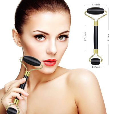 หินอ๊อบซิเดียนสีดํา หินคริสตัลธรรมชาติ Jade Roller