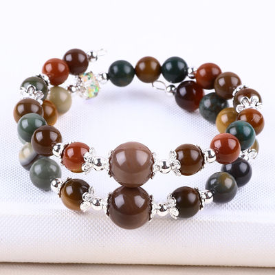 สร้อยข้อมือหินแท้ สร้อยข้อมือข้อมือหินอินเดียธรรมชาติ สร้อยข้อมือหินแฮกต สร้อยข้อมือที่ปรับได้ สร้อยข้อมือสําหรับงานเลี้ยง