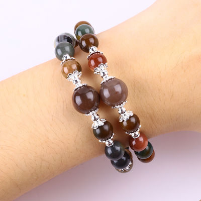 สร้อยข้อมือหินแท้ สร้อยข้อมือข้อมือหินอินเดียธรรมชาติ สร้อยข้อมือหินแฮกต สร้อยข้อมือที่ปรับได้ สร้อยข้อมือสําหรับงานเลี้ยง