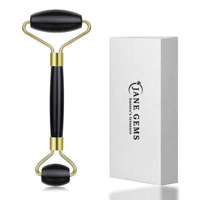 หินอ๊อบซิเดียนสีดํา หินคริสตัลธรรมชาติ Jade Roller
