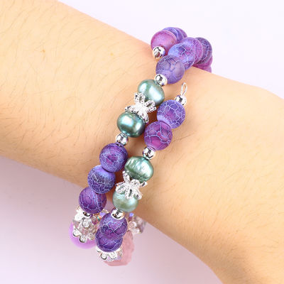 8 มม มือสร้าง DIY อากาตระกูลคริสตัลกลมข้อมูลกระดาษปรับระดับสองชั้น