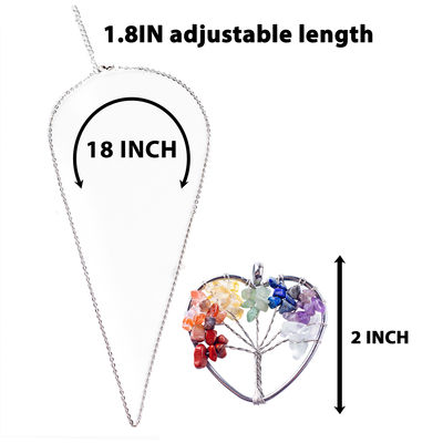 5*5cm ต้นไม้แห่งชีวิต สร้อยคอที่มีหินชัคระ