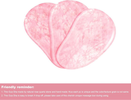 โลแลสเรียบ คริสตัลกุหลาบควอตซ์ Gua Sha บอร์ด Jade หน้าหินสําหรับการป้องกันการแก่