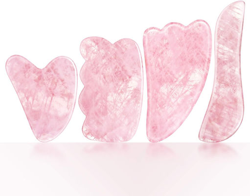 บอร์ดสกร็อปป์จากกวาร์ทซ์สีกุหลาบ เนื้อเพชรธรรมชาติ หินเพชรใบหน้า Gua Sha
