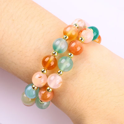 สร้อยข้อมือหินแท้ สร้อยข้อมือดอกไม้ธรรมชาติ สร้อยข้อมือหินหินหินปรับได้ สร้อยข้อมือสําหรับงานปาร์ตี้ทุกวัน