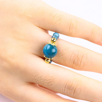 4MM Apatite ขนาดเล็กข้อมูลกระสุน การรักษาพลังงานคริสตัลกลมกระชับข้อมูลกระสุนแหวนสําหรับการสวมทุกวันและปาร์ตี้