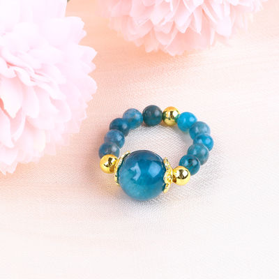 4MM Apatite ขนาดเล็กข้อมูลกระสุน การรักษาพลังงานคริสตัลกลมกระชับข้อมูลกระสุนแหวนสําหรับการสวมทุกวันและปาร์ตี้