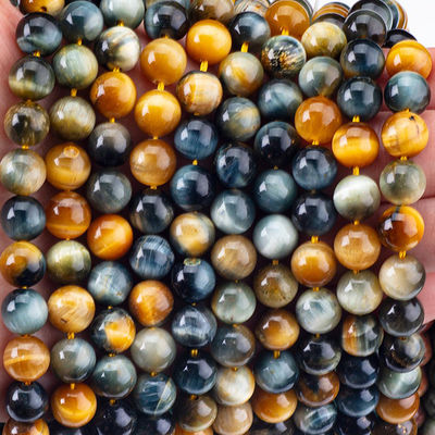 8 มิลลิเมตร Dream Tiger Eye พระหินแท้ พระหินคริสตัลเพื่อทําเครื่องประดับ