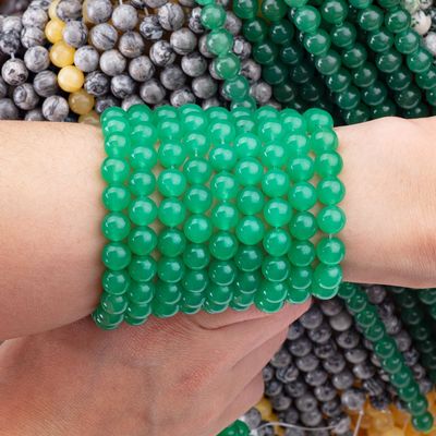 8 มิลลิเมตร สีเขียว Aventurine หินเพชรพวงศ์ การรักษาหินคริสตัลหินพวงศ์สําหรับการทําเครื่องประดับ