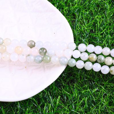 TianShan สี Emerald Green Round Bead Natural Crystal Gemstone ขนาดข้อมูลอื่นๆ ข้อมูลอื่นๆ สําหรับการทําเครื่องประดับ DIY