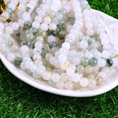 TianShan สี Emerald Green Round Bead Natural Crystal Gemstone ขนาดข้อมูลอื่นๆ ข้อมูลอื่นๆ สําหรับการทําเครื่องประดับ DIY