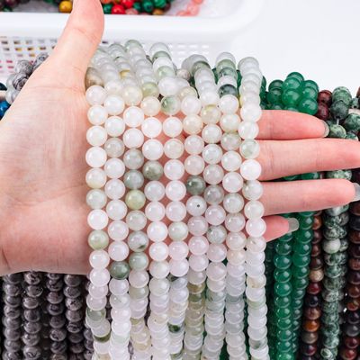 TianShan สี Emerald Green Round Bead Natural Crystal Gemstone ขนาดข้อมูลอื่นๆ ข้อมูลอื่นๆ สําหรับการทําเครื่องประดับ DIY