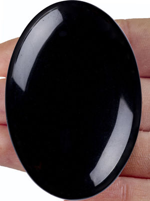 สีดําประดับธรรมชาติ Obsidian หินปาล์ม สีดํา Obsidian กระเป๋ากังวลหินแท้สําหรับลดความเครียด การตกแต่งบ้าน