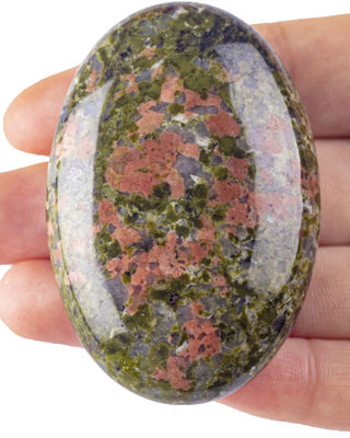 หินปาล์ม Unakite สีสันธรรมชาติ Unakite Pocket Gemstone Unakite หินกังวล Unakite สําหรับการผ่อนคลายความเครียด การตกแต่งบ้าน