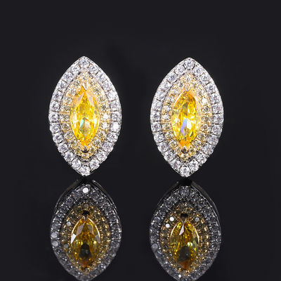 รูปแบบมาร์กวิส งานเฉพาะหูหูหินแท้ Zircon เครื่องประดับสาว