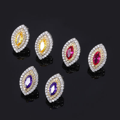 รูปแบบมาร์กวิส งานเฉพาะหูหูหินแท้ Zircon เครื่องประดับสาว