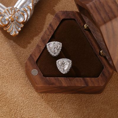 Moissanite 925 สเตอร์ลิง เงิน Stud หูหูสนับสนุน OEM ODM