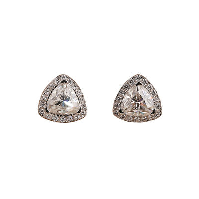 Moissanite 925 สเตอร์ลิง เงิน Stud หูหูสนับสนุน OEM ODM