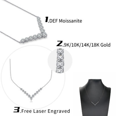 18k ทอง Moissanite เพชร Smile Necklace Pendant สําหรับการให้ของขวัญ
