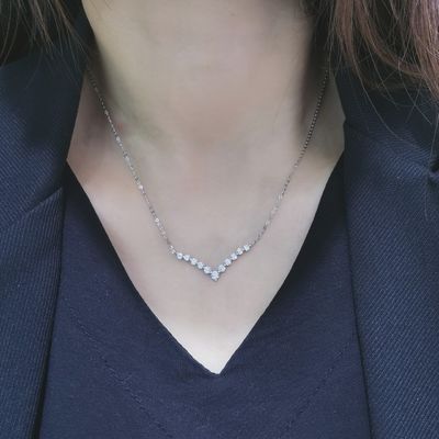 18k ทอง Moissanite เพชร Smile Necklace Pendant สําหรับการให้ของขวัญ