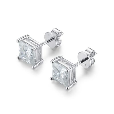 สร้อยหูทอง 18K ทอง Moissanite เพชร Stud สําหรับของขวัญวันเกิด