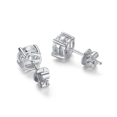 18k ทอง Moissanite ไดมอนด์ Stud หูหูทองขาว สนับสนุนการปรับแต่ง