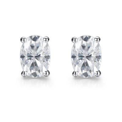18k ทอง Moissanite เพชรโอวาลหูข้อมือ Studs สําหรับของขวัญ