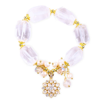 สร้อยข้อมือหินแสนแสนแสนแสน แปลงได้ สร้อยข้อมือควอตซ์ใส สร้อยข้อมือหินธรรมชาติ เครื่องประดับเพชร สําหรับงานเลี้ยง
